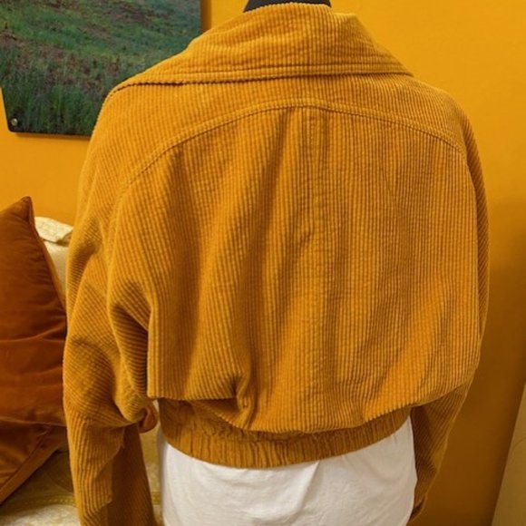 Free People Orange Bomber Jacket - Picture 5 of 6